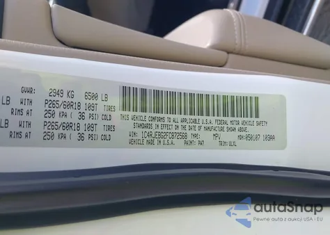 2015 Jeep Grand Cherokee Limited из США, поврежденный, VIN 1C4RJEBG2FC872568